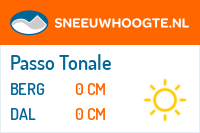 Recente sneeuwhoogte passo del tonale